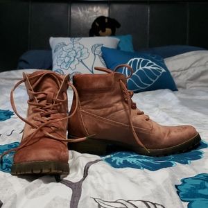 MI.IM Velvet Pink Combat Boots